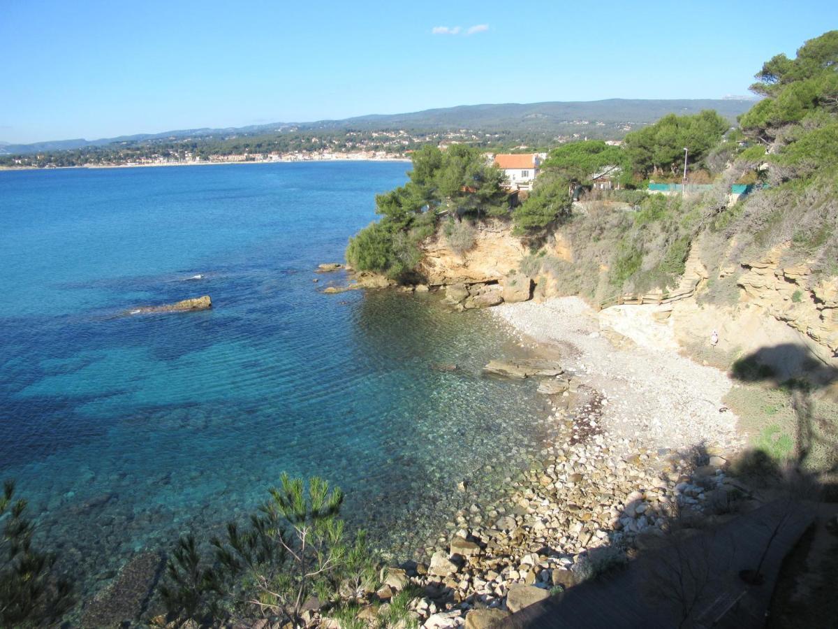 Studio en bord de mer Saint-Cyr-sur-Mer Eksteriør bilde